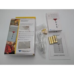 Williams Sound Ringmax BE1010-US Amplified Phone Ringer White Adjustable Volume